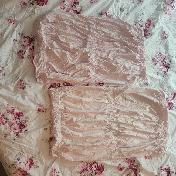 Simply Shabby Chic Pink Ruched Comforter Set - Picture 7 of 9